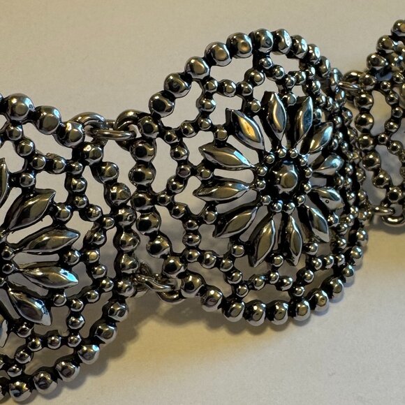 Ornate Silver Medallion Bracelet - Picture 2 of 5